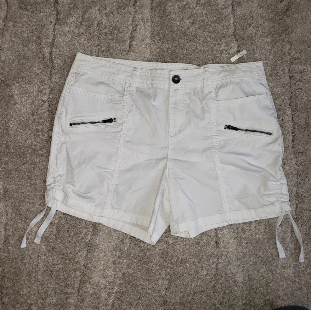 Style & Co. White Women's Cargo Drawstring Shorts